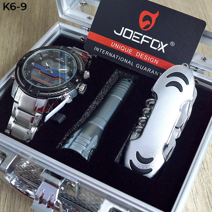 K6 RELOJ JOEFOX + LINTERNA Y MULTIHERRAMIENTA